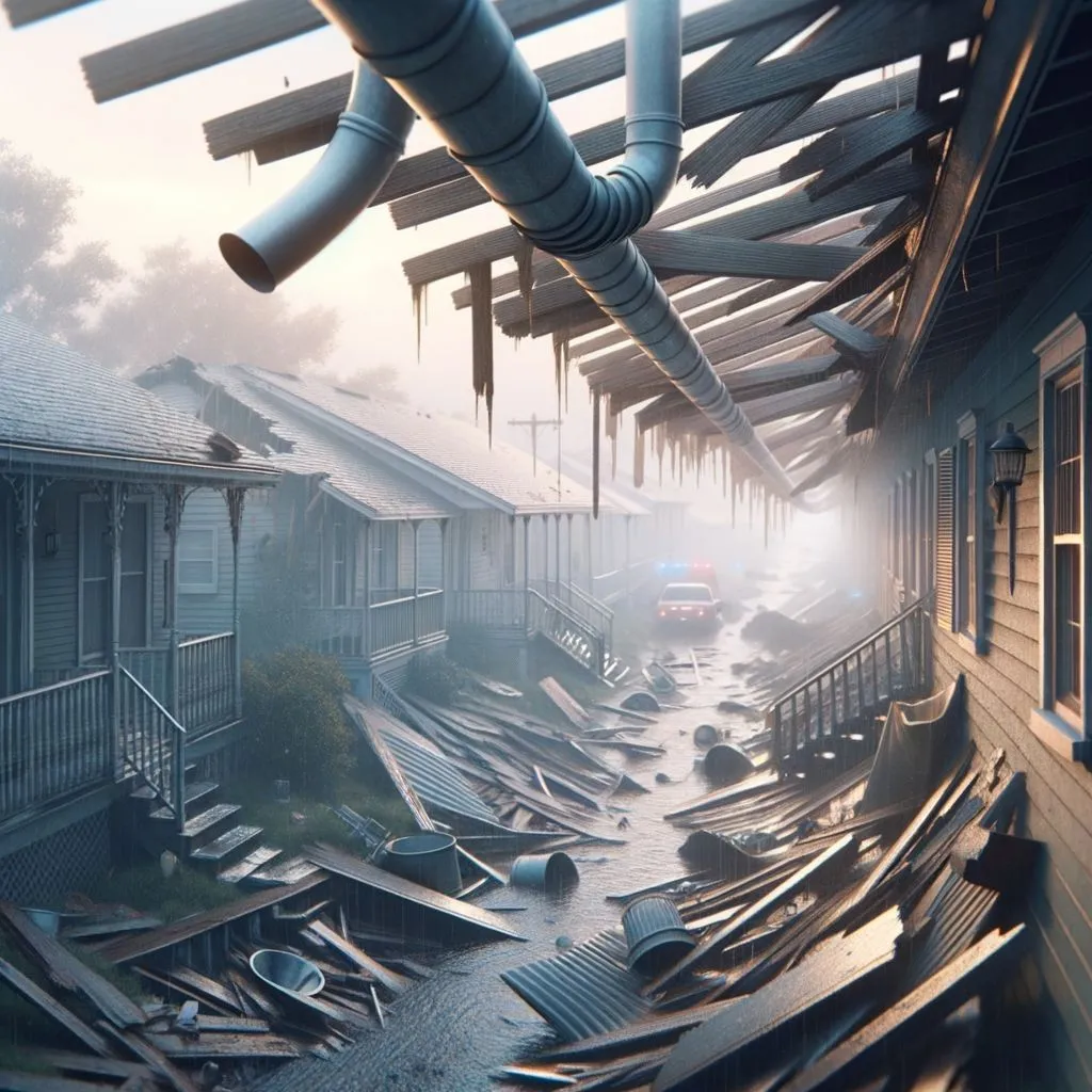 Metairie LA storm damage gutter repair