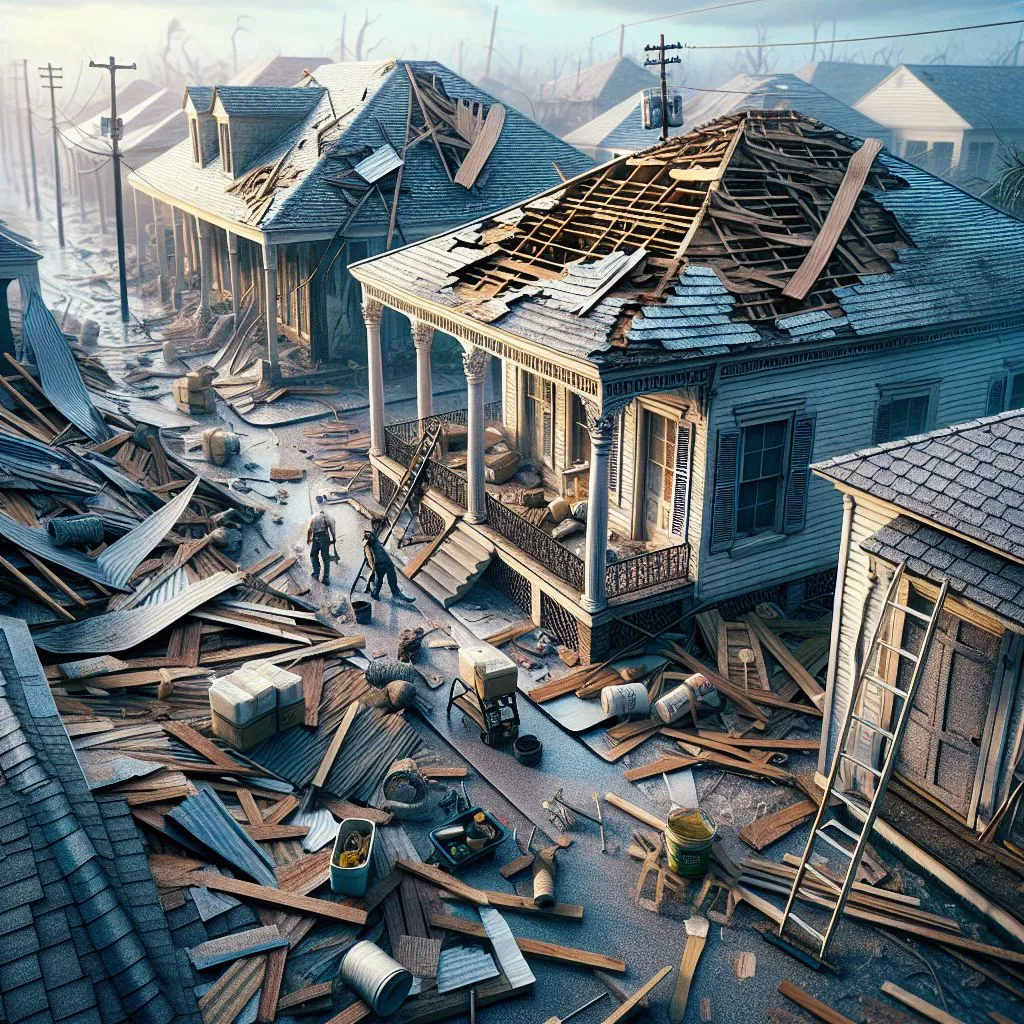 Orleans Parish storm damage roof restoration
